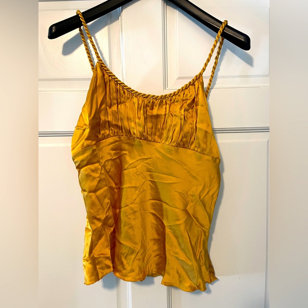 Gold silk top beautiful